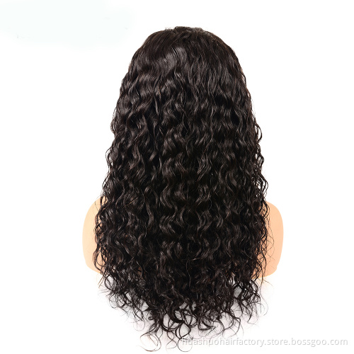 Huashuo High Discounts 30 Inch Bleached Knots Pre Plucked Hair Line  Asian Women Virgin Water Wave Chinese Hair Swiss Lace Wigs